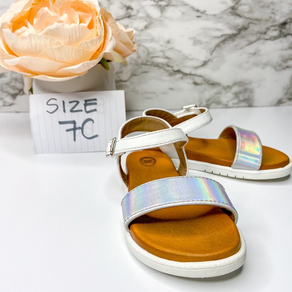 Holographic toddler sandals